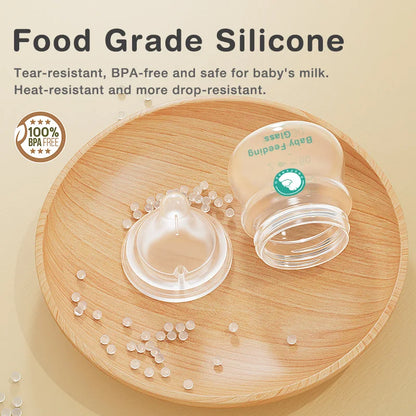 Anti-Colic Baby Bottle – BPA free-Glass Feeding Bottle for Newborns