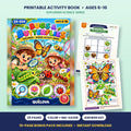 Bugs & Butterflies printable activity book: cover and sample pages