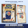 The Amazing Human Brain printable activity book: cover and sample pages