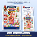 The Amazing Digestive System printable activity book: cover and sample pages