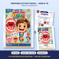 The Teeth & Mouth printable activity book: cover and sample pages