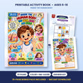 Skin, Hair & Nails printable activity book: cover and sample pages