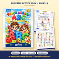 Trace & Learn ABC printable activity book: cover and sample pages