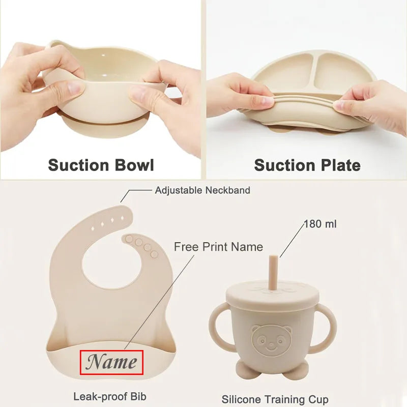 TinyFeast™ Personalized Silicone Baby Feeding Set