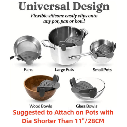 SnapDrain™ Adjustable Clip-On Kitchen Strainer