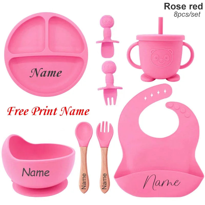 TinyFeast™ Personalized Silicone Baby Feeding Set