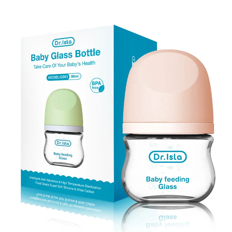 Anti-Colic Baby Bottle – BPA free-Glass Feeding Bottle for Newborns
