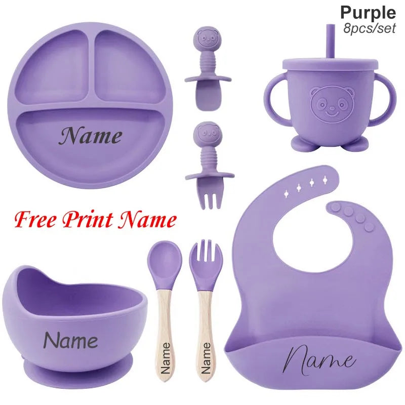 TinyFeast™ Personalized Silicone Baby Feeding Set