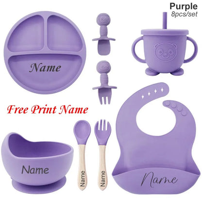 TinyFeast™ Personalized Silicone Baby Feeding Set