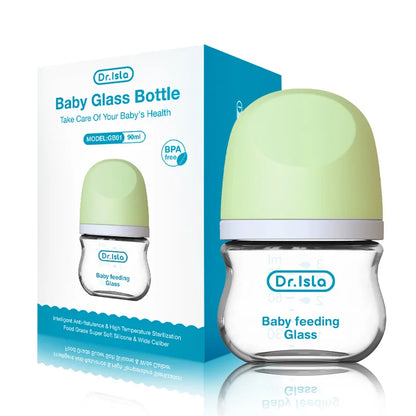 Anti-Colic Baby Bottle – BPA free-Glass Feeding Bottle for Newborns