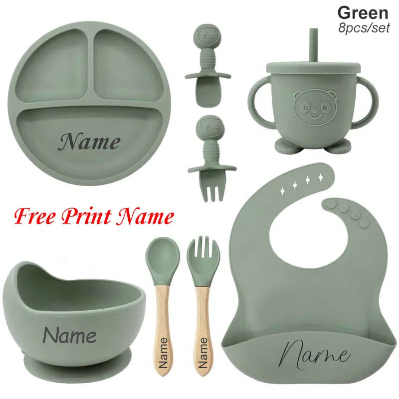 TinyFeast™ Personalized Silicone Baby Feeding Set