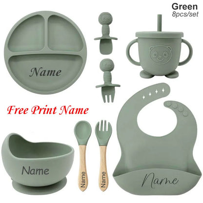 TinyFeast™ Personalized Silicone Baby Feeding Set