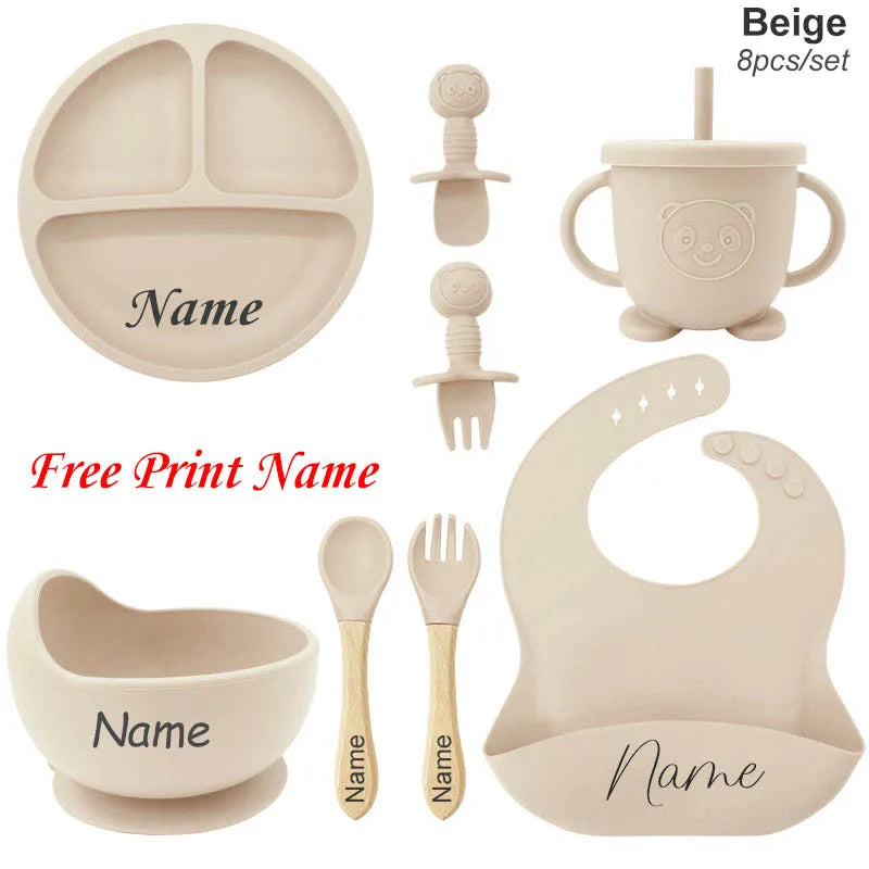 TinyFeast™ Personalized Silicone Baby Feeding Set