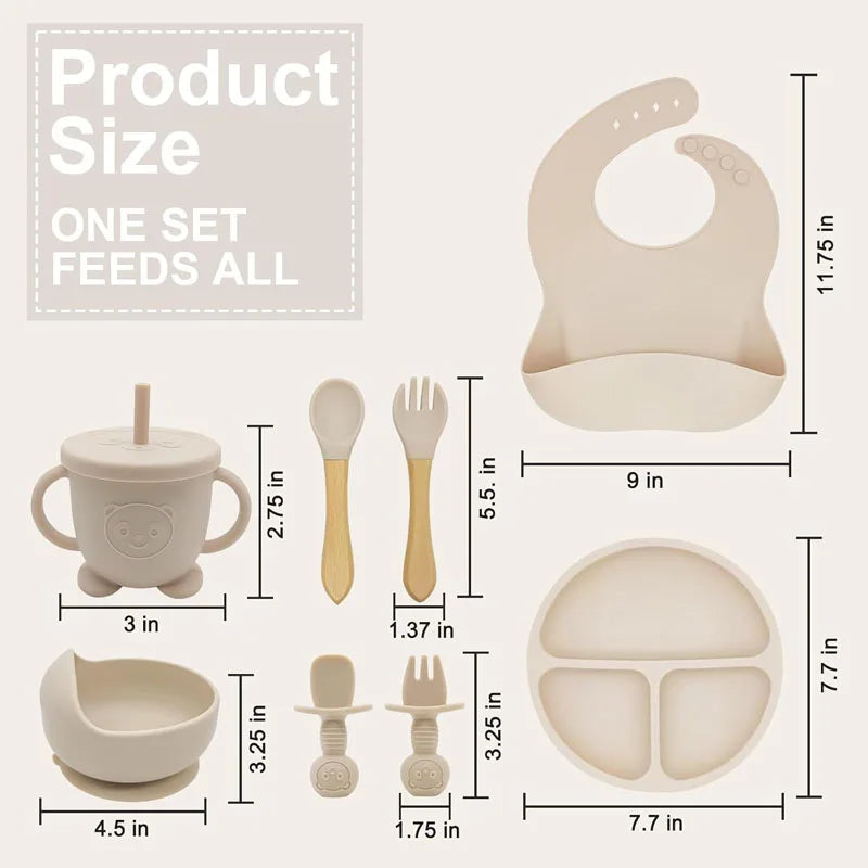 TinyFeast™ Personalized Silicone Baby Feeding Set