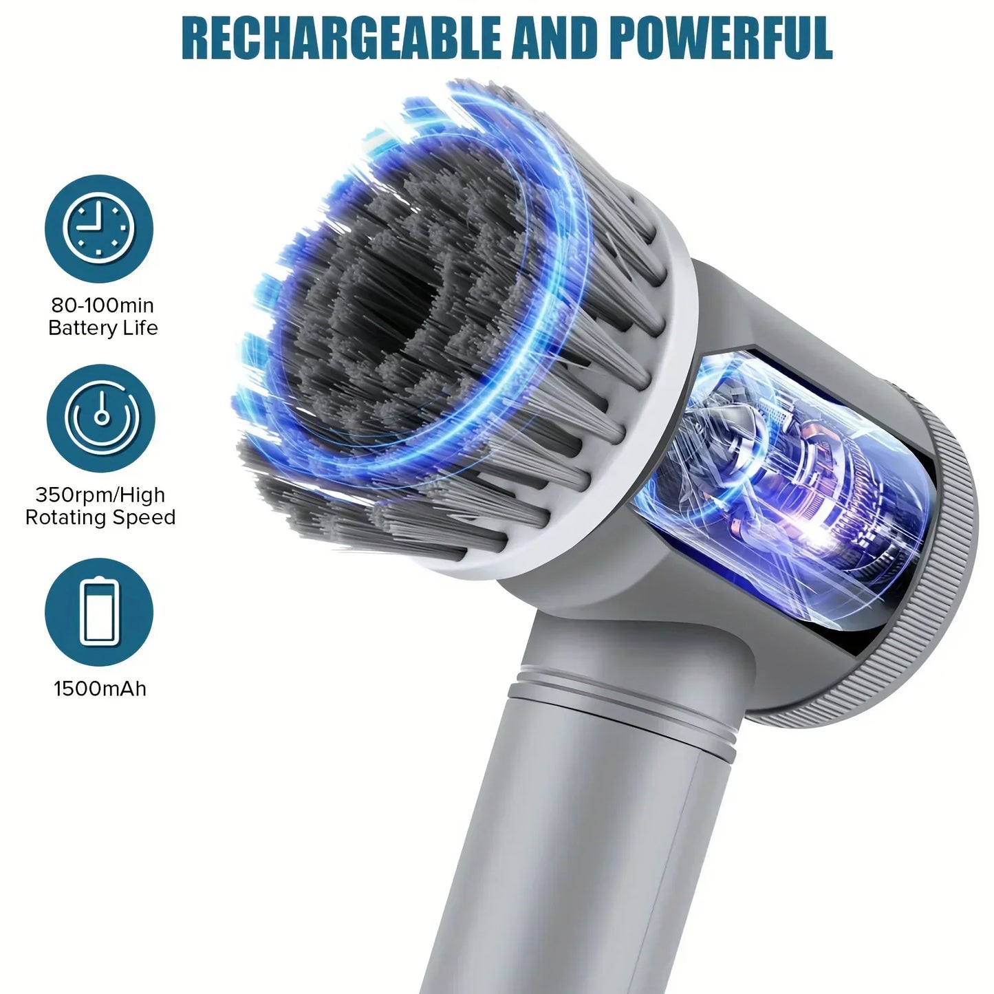 PowerScrub™ Rechargeable Spin Cleaning Brush