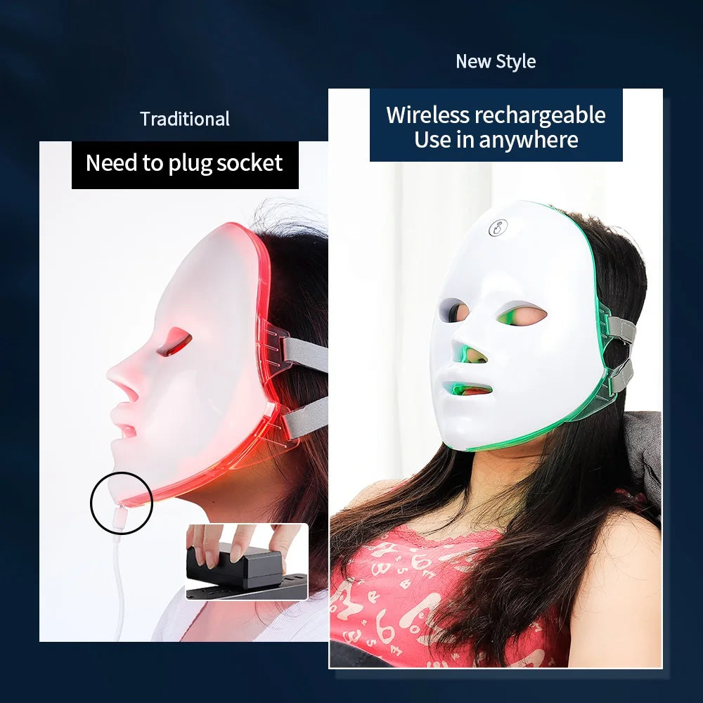 LumiGlow™ 7-Color LED Facial Therapy Mask