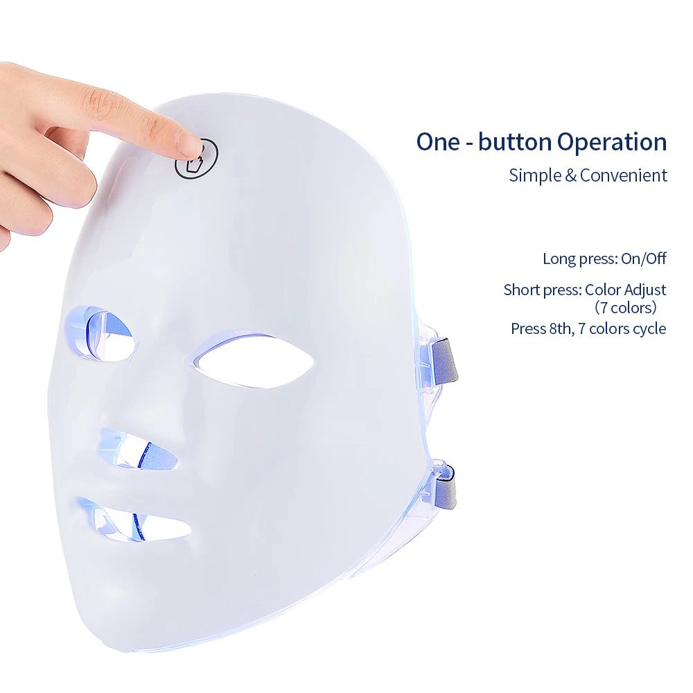 LumiGlow™ 7-Color LED Facial Therapy Mask