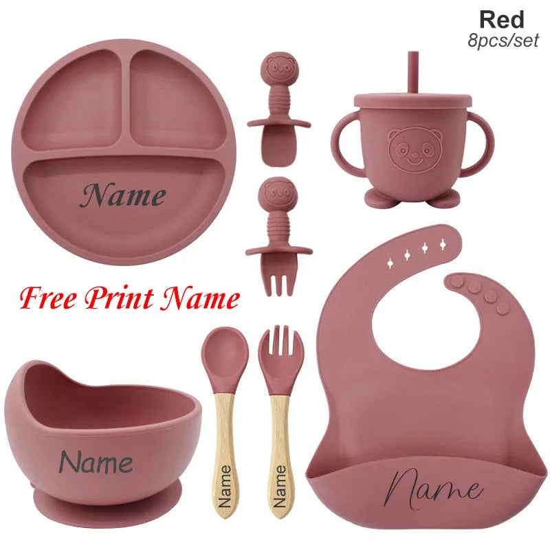 TinyFeast™ Personalized Silicone Baby Feeding Set