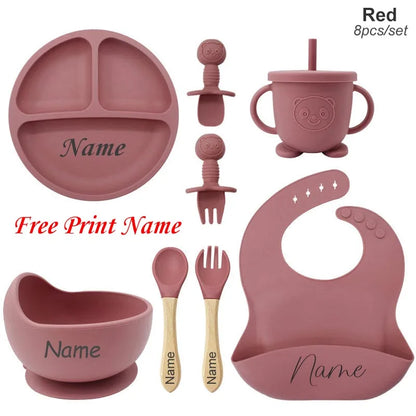 TinyFeast™ Personalized Silicone Baby Feeding Set